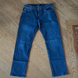Mens Mavi The Zach Straight Leg Jeans in Deep Blue
